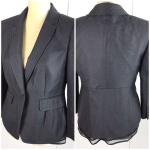 Ann Taylor LOFT Black Fitted Jacket Blazer